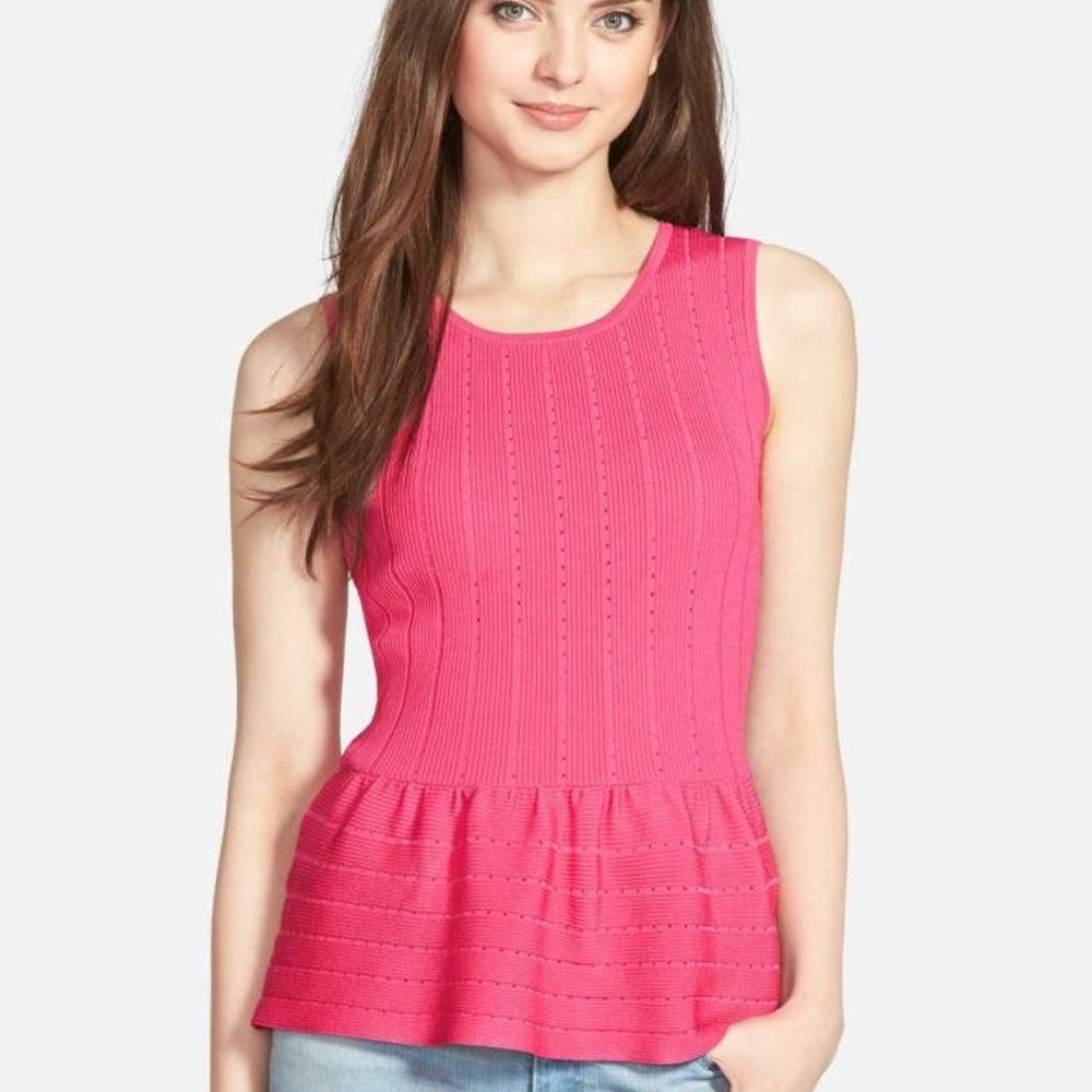 Women's CeCe by Cynthia Steffe Ribbed Peplum Sweat
